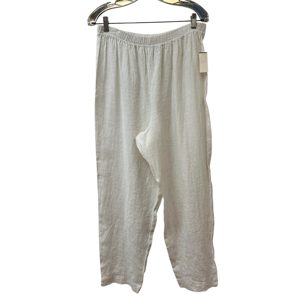 Hot Cotton by Marc Ware Womens XL White Elastic Waist Pants 864583858
